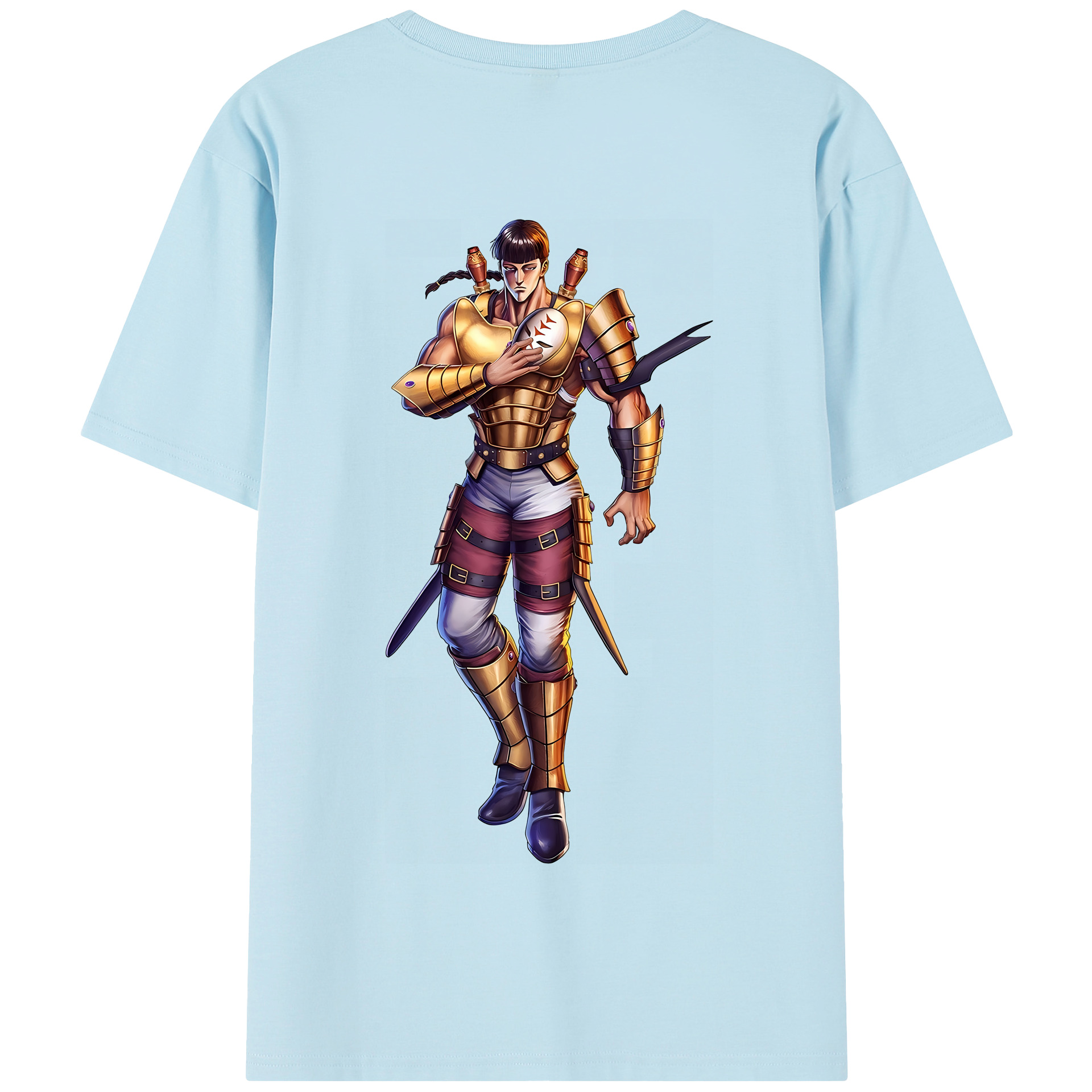 （画像用） 北斗の拳 Fist of the North Star 綿100％半袖Tシャツ（背面プリント）